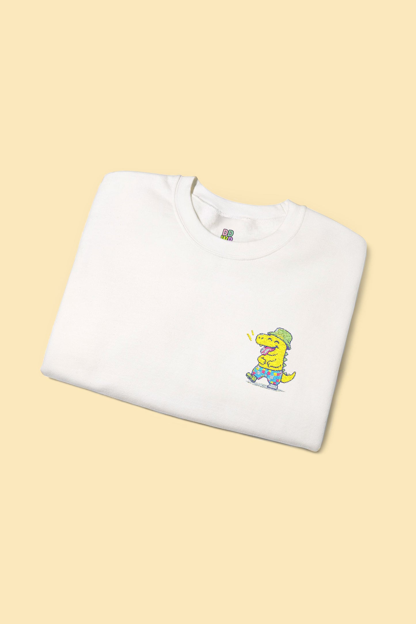 Pixel Party Dino – Embroidered Sweatshirt