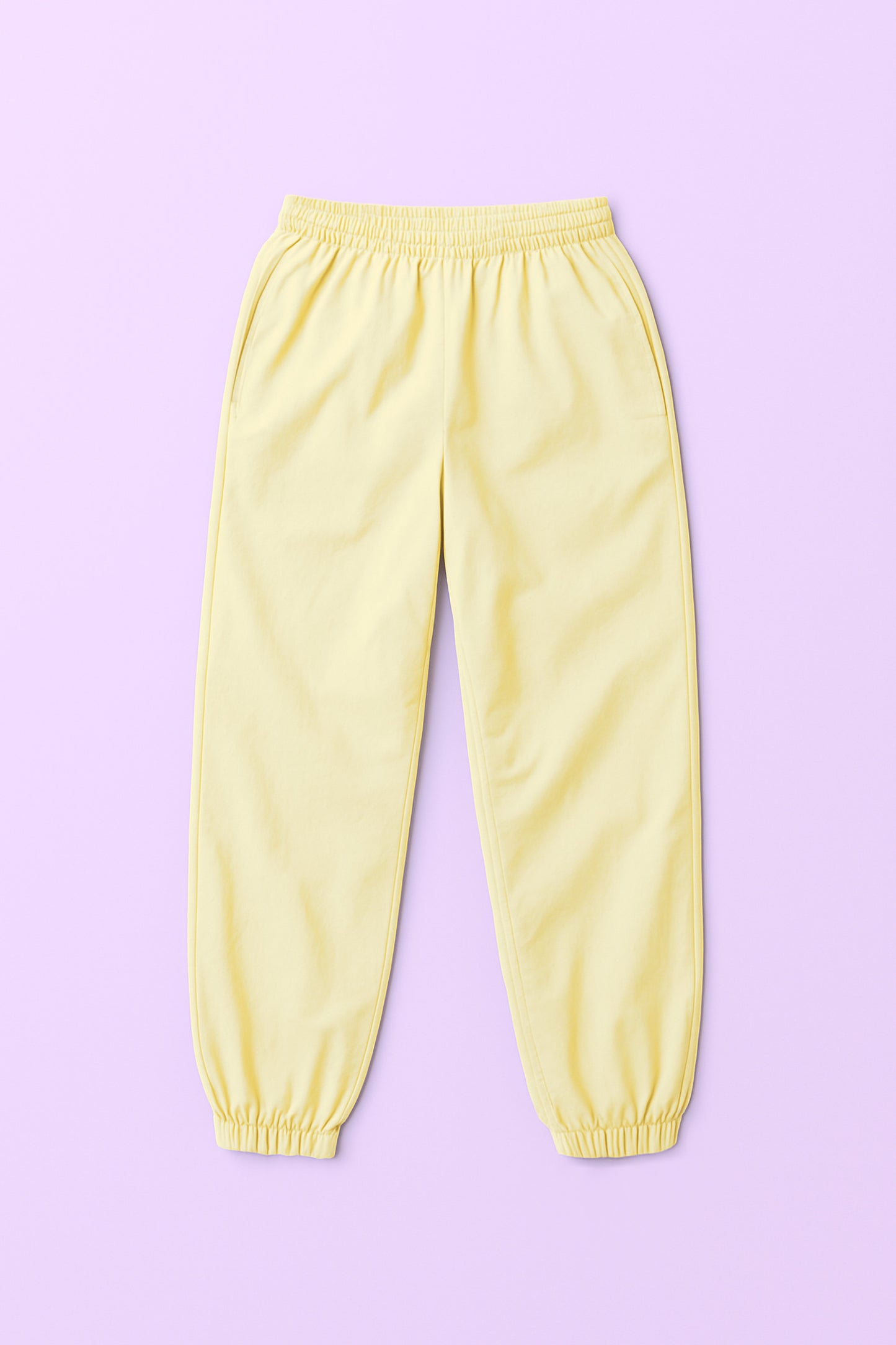 Yellow cotton sweatpants 