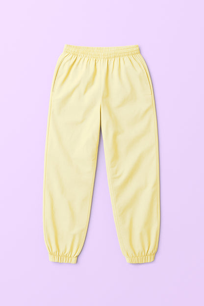 Yellow cotton sweatpants 