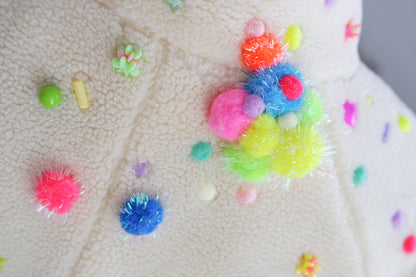Confetti Teddy bomber — Unique piece made by hands