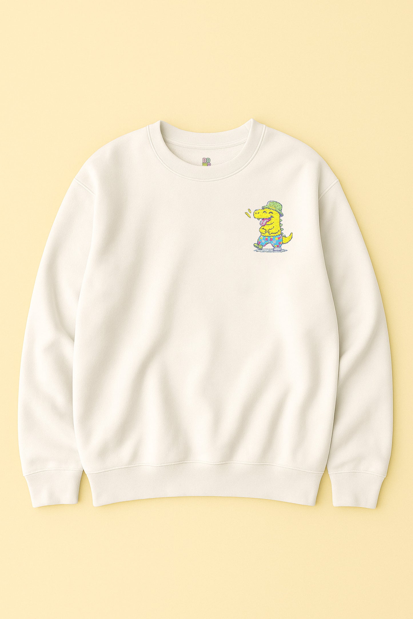 Pixel Party Dino – Embroidered Sweatshirt