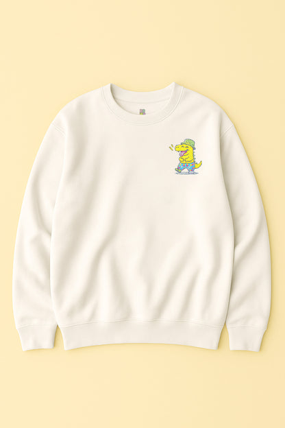 Pixel Party Dino – Embroidered Sweatshirt