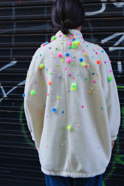 Confetti Teddy bomber — Unique piece made by hands