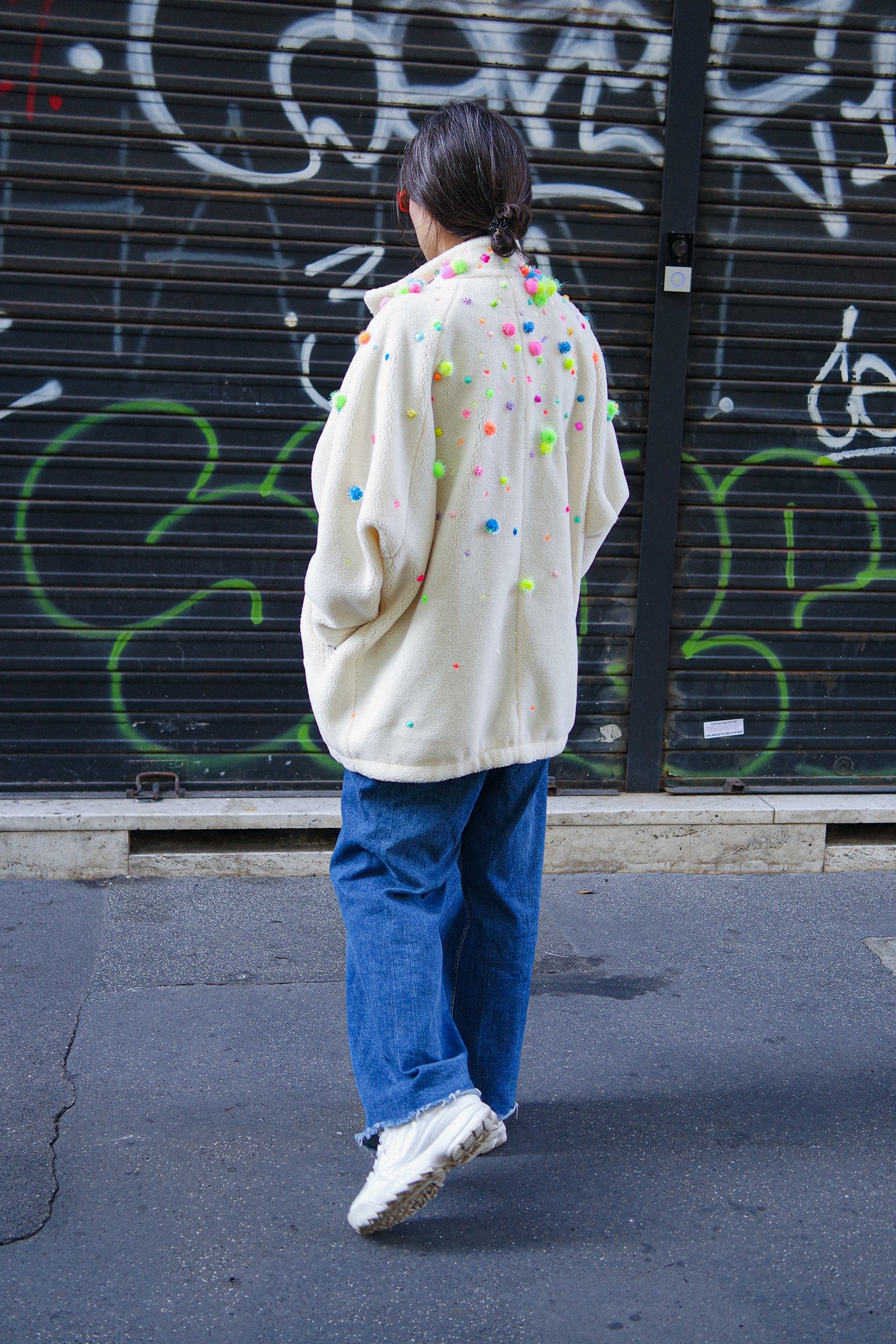 Confetti Teddy bomber — Unique piece made by hands